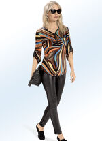 Modieuze superzacht aanvoelende shirt-tuniek van elastisch fijn gebreide jersey 