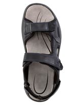 Trekkingsandaal GINO GALANTE van nappaleer en textiel DONKERBLAUW-ZWART