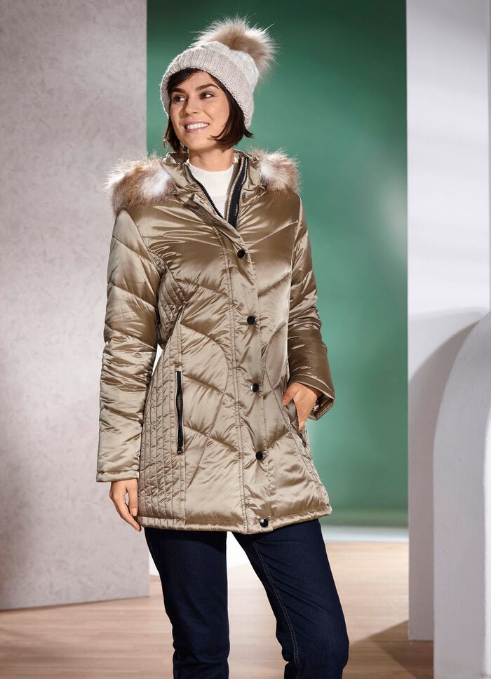 Jasje met figuurflatterende verticale stiksels aan de zijkanten 