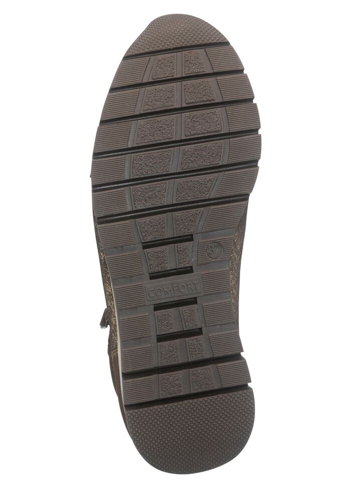 Bootie met glanzend reli&euml;f BRUIN