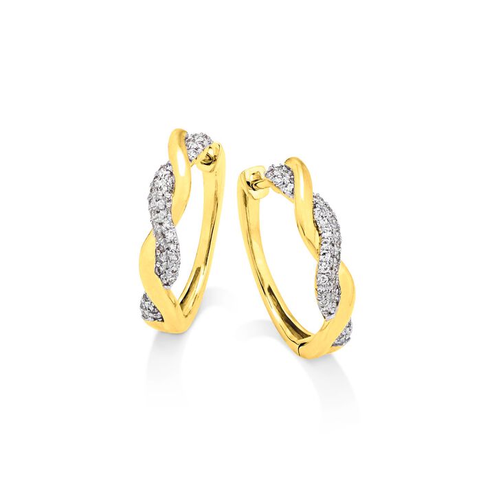 Prachtige oorringen met 60 diamanten 