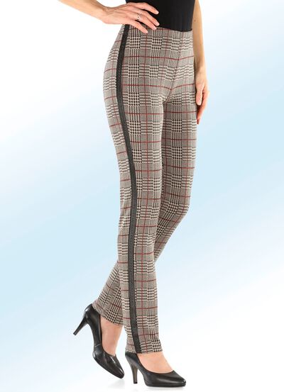 Broek met hip ruitdessin 