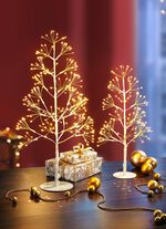 Verlichte metalen tafeldecoratie 