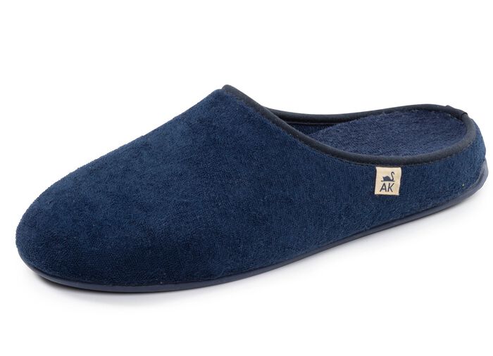 Klassieke herenpantoffels met uitneembaar voetbed BLAU