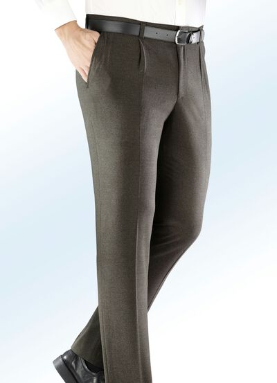 Stretchbroek ‘Klaus Models’ met plooien 