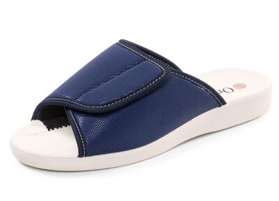 Comfortabele damespantoffels, breedte H, met klittenbandsluiting 