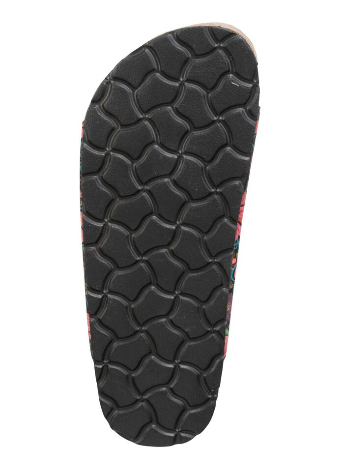 Muiltjes in een speels geprint dessin ZWART-KLEURIG