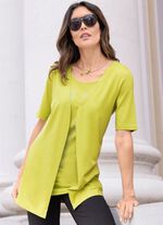 Lang shirt met strass-versiering KIWIGRÜN