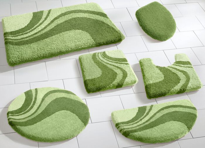 Badkamerset van Kleine Wolke met antislip achterkant GROEN