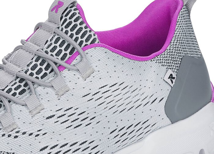 Rieker sneakers met elastische decoratieve vetersluiting 