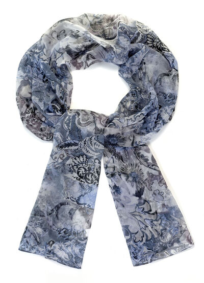 sjaal met fantasiemotief 