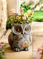 Uilenplantpot van weerbestendig magnesiumoxide 