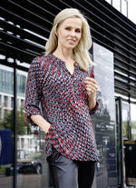 Overhemdtuniek met decoratieve plooien 