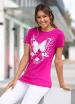 Shirt met vlinderprint in 3 kleuren 