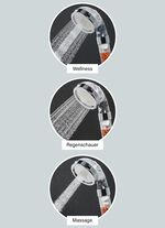 Waterbesparende douchekop en waterbespaarder 