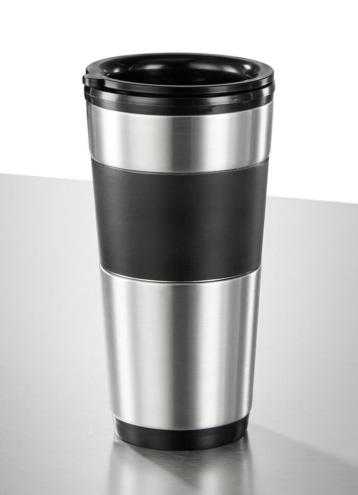 &lsquo;Coffeemaxx&rsquo; single-koffiezetapparaat met beker van keramiek en thermosbeker 