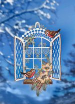 Raamafbeelding gemaakt van echt Plauen-kant 