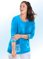 Trui met katoen en schuine zak 