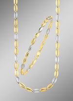 Opengewerkte set in tweekleurig 