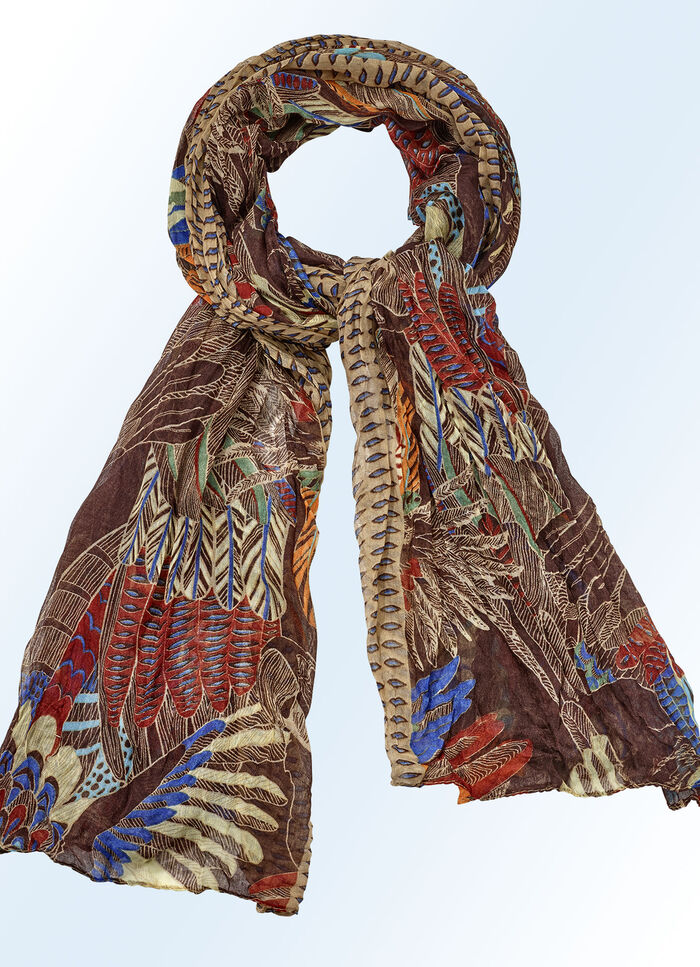 Sjaal met fantasiedessin 