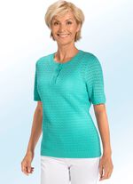 Trui met fijn ajourdessin JADEGROEN