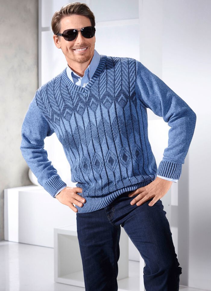 Trui met V-hals, in 2 kleuren 