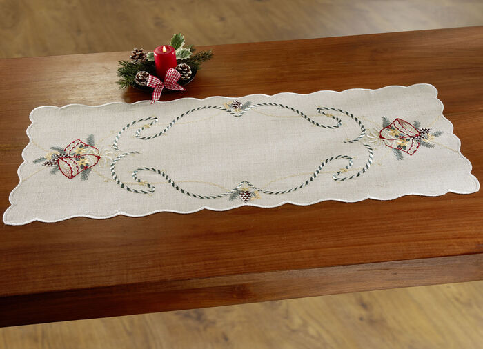 Tafel- en kamerdecoratie met echt Plauen-borduurwerk 