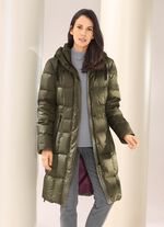 Korte jas met dons en afneembare capuchon 