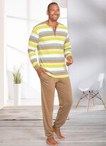 Pyjama met knoopsluiting en boord 