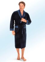 Badjas met borstzak in 3 kleuren NACHTBLAUW