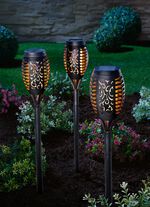 Zaklamp op zonne-energie, set van 3, om vast te klemmen of in te steken 