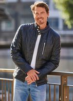 Kort leren jack van &ldquo;Cabrini&rdquo; in 2 kleuren ZWART