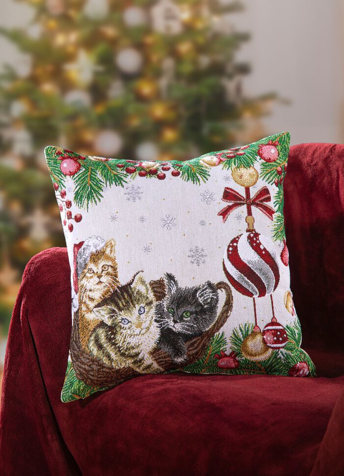 Kerstkussensloop in tapisseriekwaliteit 