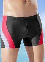 Set van twee zwembroeken, met inzetstukken aan de zijkant 