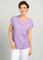 Shirt met modieuze uitsparingen 