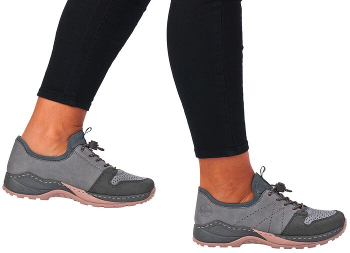 Rieker sneakers met uitneembare MemoSoft textielinleg 