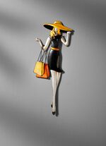 wanddecoratie "Dame" 