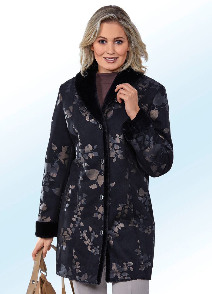 Korte jas van imitatie lamssu&egrave;de 