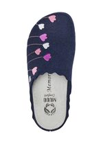 Mubb, klassieke damespantoffels, breedte H, met anatomisch gevormd voetbed MARINE