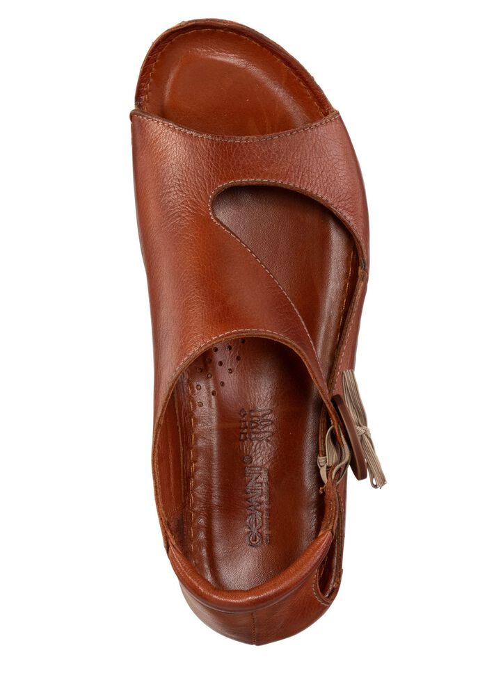 Gemini sandaal van deels gekleurd rundnappaleer 