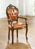 Eetkamerstoelen en fauteuils met leren bekleding 