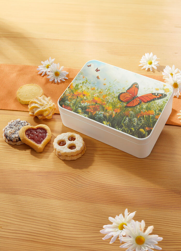 metalen blik met zoete vulling