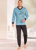 V-hals pyjama met manchetten 