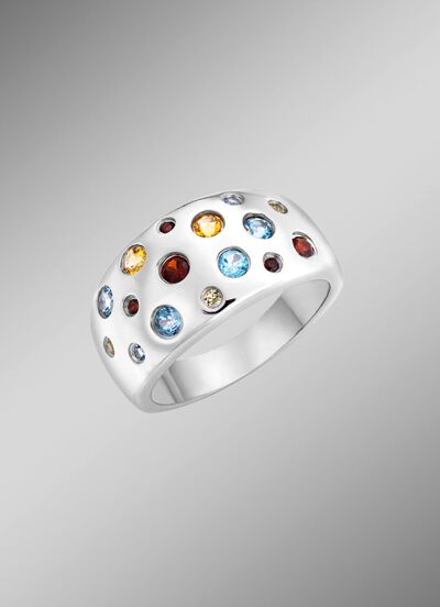 Sprankelende verfijning: damesring met echte edelstenen 