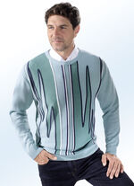 Trui met ronde hals in 2 kleuren JADE