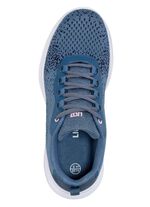 Sneakers met veters van effectief gestructureerd textielmateriaal JEANSBLAUW