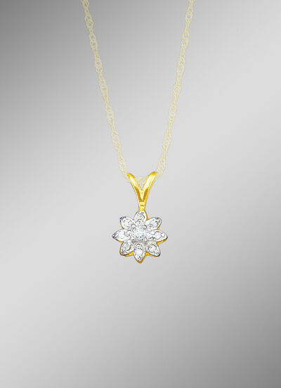 Hanger met briljant en diamanten 