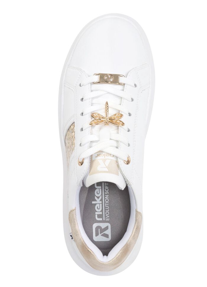 Sneakers met metalen libellesieraden WITGOUD