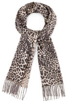 Sjaal met trendy roofdierbontdessin 