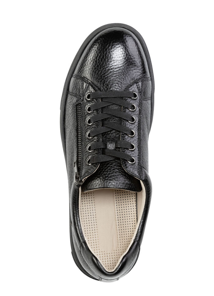 GINO GALANTE, klassieke herensneakers, met uitneembaar voetbed ZWART